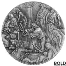 2022 2 oz Fiji Jesus Healing the Sick Biblical Series Silver Coin