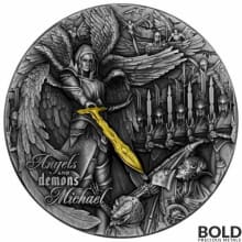 2022 Niue Angels & Demons: Michael Silver 2 oz Antiqued HR