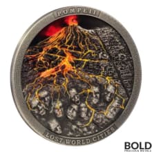 2023 2 oz Niue Pompeii Silver Coin (Antiqued, Colored)