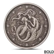 2023 1 oz Samoa Mermaid Mother & Daughter Silver Coin (Antiqued)