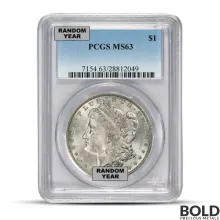 Pre-1921 Morgan Silver Dollar (MS63 PCGS)