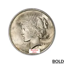 Peace Silver Dollar Coin (Random Year, AU)