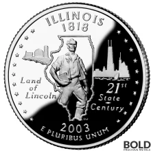 2003-S State ILLINOIS Silver Quarter (Proof)