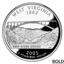 2005-S State WEST VIRGINIA Silver Quarter (Proof)