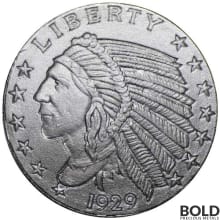 2 oz Incuse Indian Silver Round