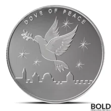 2024 1 oz Holy Land Mint Dove of Peace Silver Round