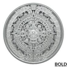 Silver 1/2 oz Aztec Calendar Round