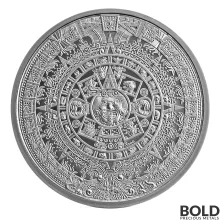 2 oz Aztec Calendar Silver Round
