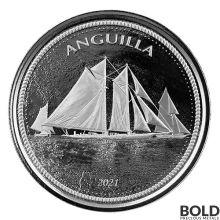 2021 1 oz EC8 Anguilla Sailboat Silver Coin (BU)