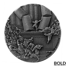 2021 2 oz Scottsdale Biblical Series Death of Samson Silver Coin
