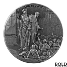 2021 2 oz Scottsdale Biblical Series Jesus Delivered to be Crucified Silver Coin