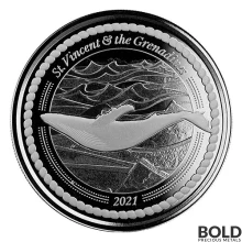 2021 1 oz St. Vincent & The Grenadines: Humpback Whale Silver Coin (BU)
