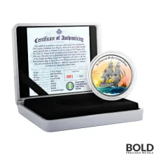 2022 1 oz EC8 St Vincent Grenadines War Ship Silver Coin (Proof, Colored)