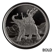 2022 1 oz Gibraltar Royal Arms of England: War Elephant Silver Coin (BU)