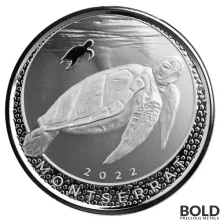 2022 1 oz Montserrat: Sea Turtle Silver Coin (BU)