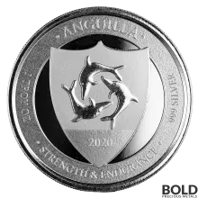2020 1 oz EC8 Anguilla Coat of Arms Silver Coin (BU)