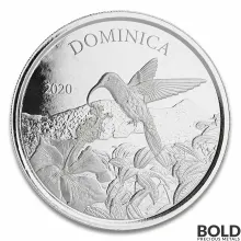 2020 1 oz EC8 Dominica Humming Bird Silver Coin (BU)