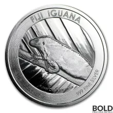 2016 1 oz Fiji Crested Iguana Silver Coin