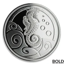 2019 1 oz Samoa Seahorse Silver Coin (BU)
