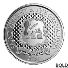 2020 1 oz EC8 St Vincent Grenadines Coat of Arms Silver Coin (BU)