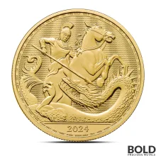 2024 1 oz British St George and the Dragon Gold Coin (BU)