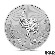 2024 2 oz Perth Next Generation Mother & Baby Emu Silver Coin (BU, Piedfort)