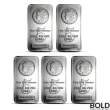 Highland Mint 5 oz Morgan Silver Bar - Lot of 5
