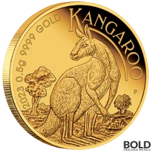 2023 Gold 1/2 Gram Perth Kangaroo Proof In Card