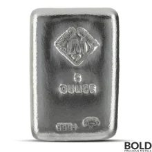 5 oz Johnson Matthey Silver Bar (Cast)