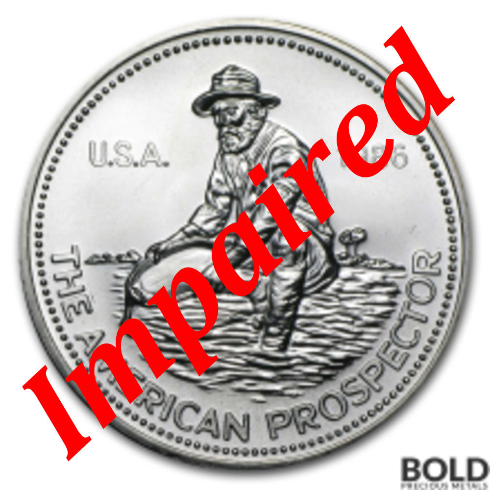 Silver - 1 oz Engelhard Prospector Round *Spotted