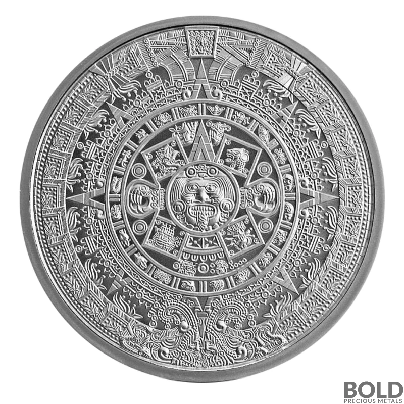 2 oz Aztec Calendar Silver Round 999 Fine (Tube of 25)