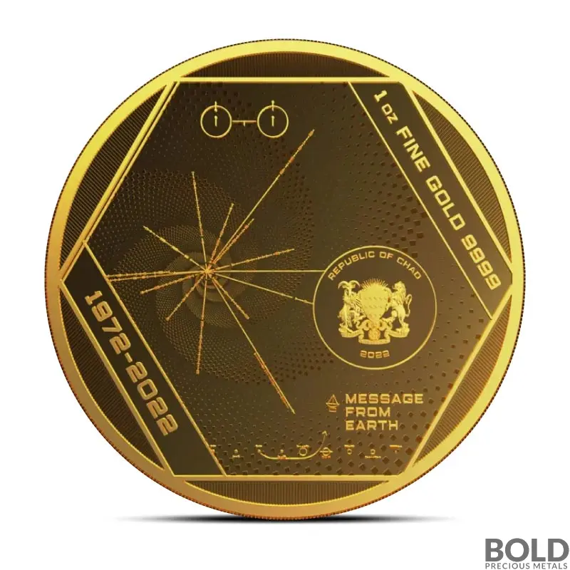 2022 1 oz Chad Pioneer Plaque Gold Coin (Proof-like)