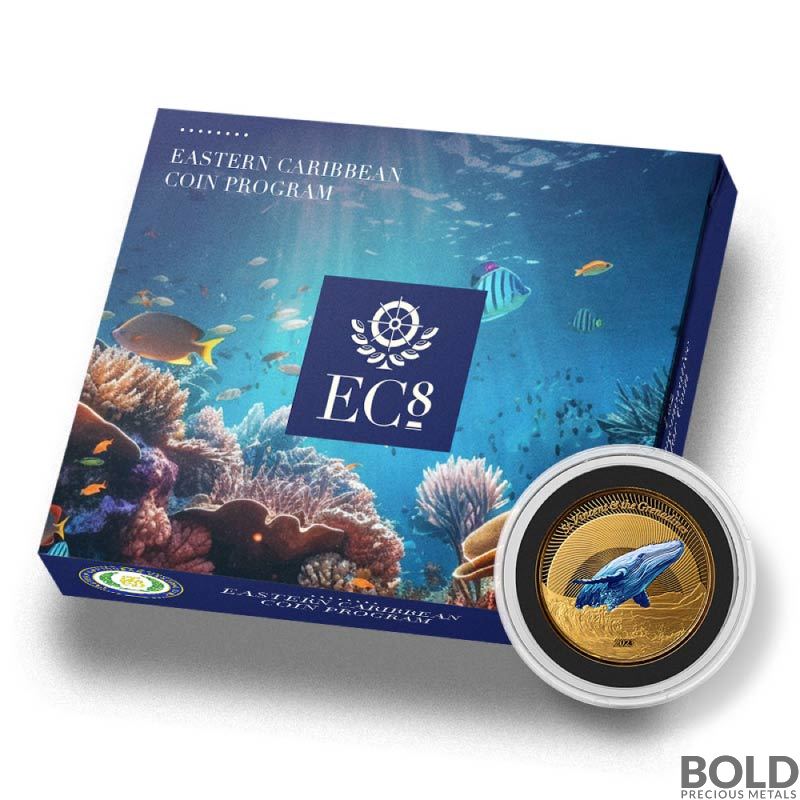 2023 1 oz St. Vincent Grenadines Humpback Whale Gold Coin Proof