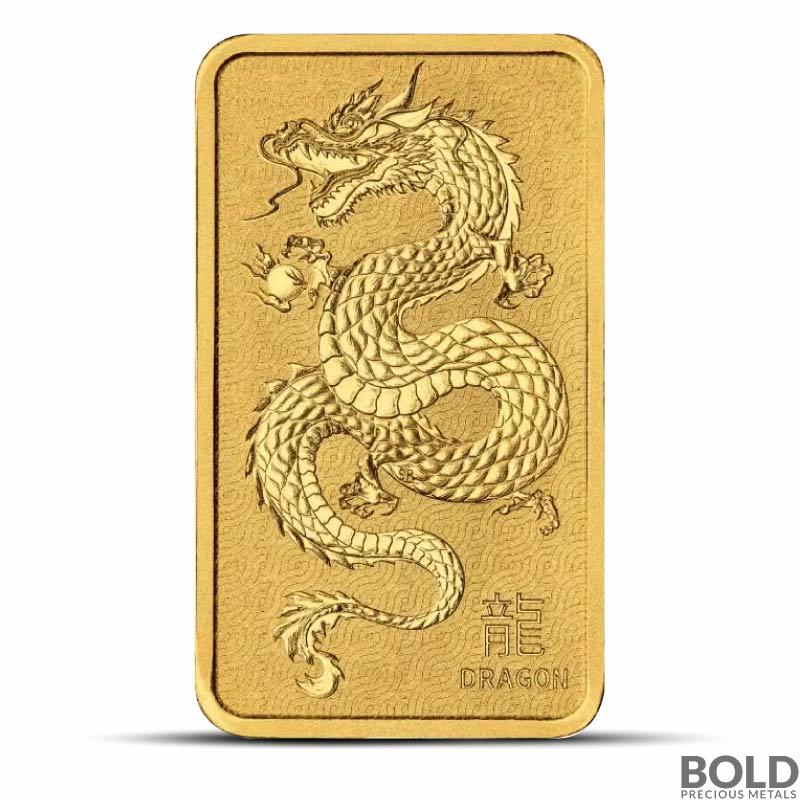 1 oz Perth Dragon Gold Bar