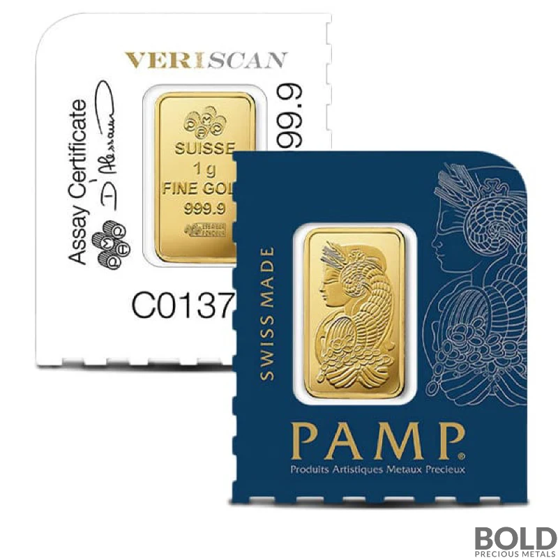 12x1 Gram PAMP Suisse Multigram Gold Bar