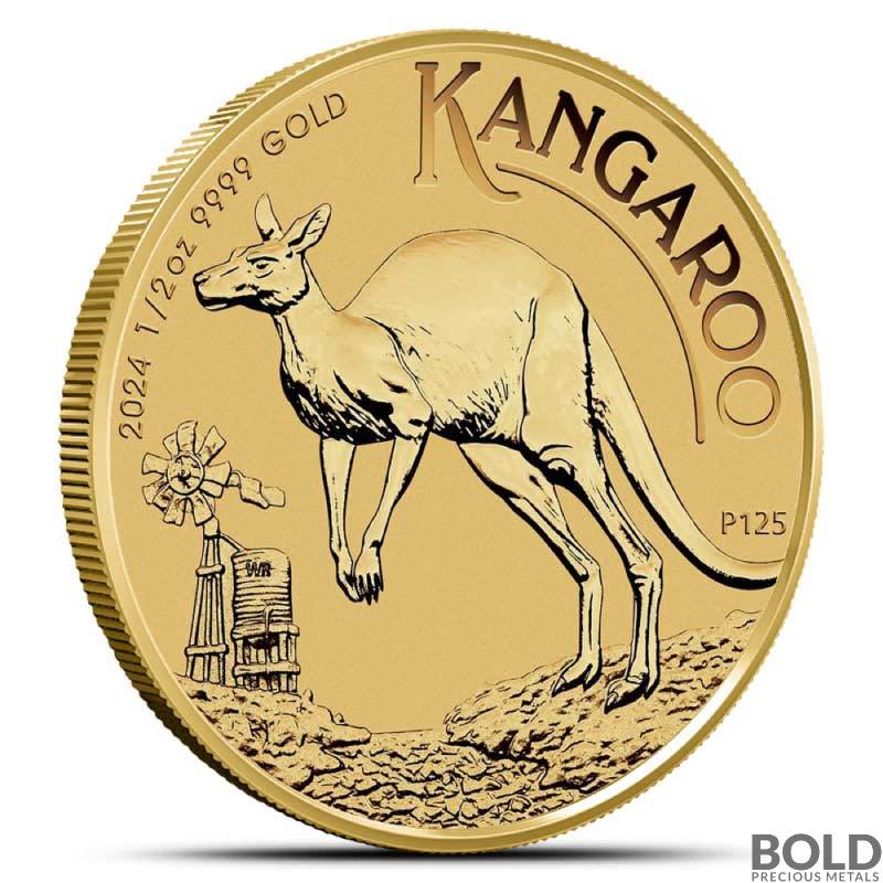 2024 1/2 oz Perth Kangaroo Gold Coin (BU)