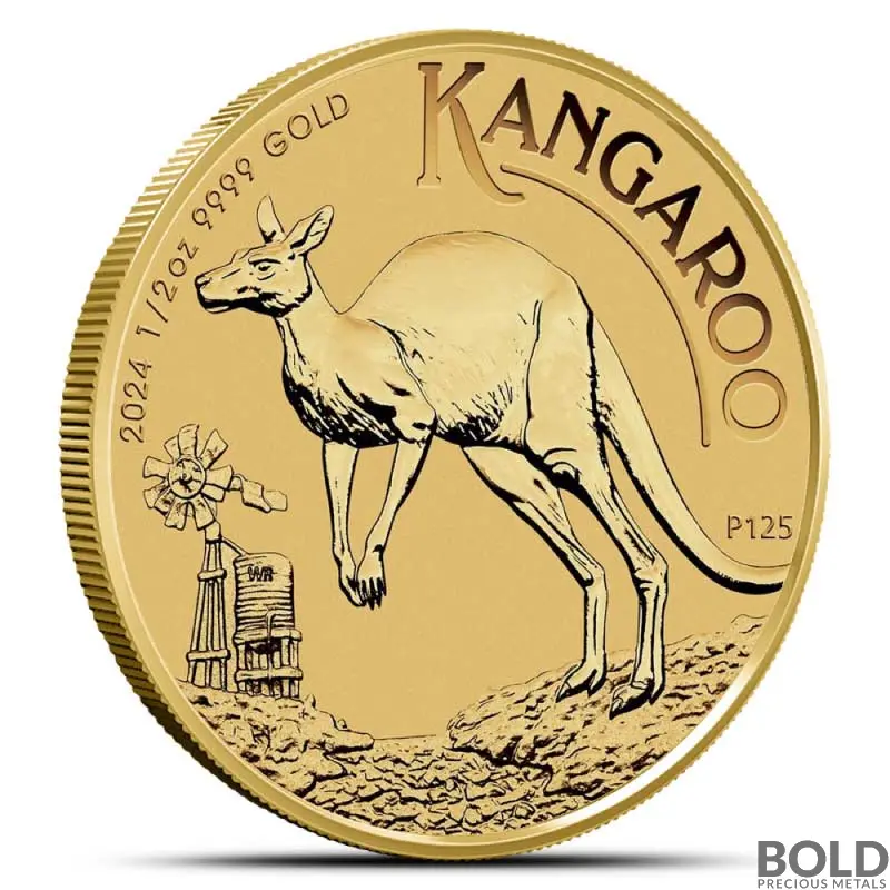 2024 1/2 oz Perth Kangaroo Gold Coin (BU)