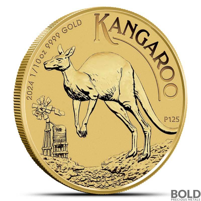 2024 1/10 oz Perth Kangaroo Gold Coin (BU)