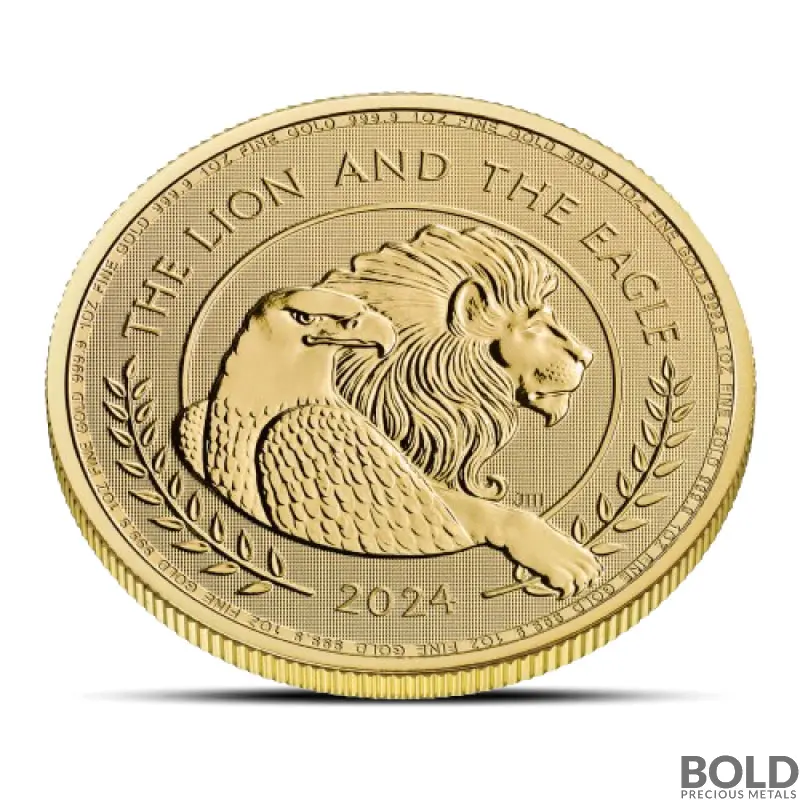 2024 1 oz British Lion & American Eagle Gold Coin (BU)