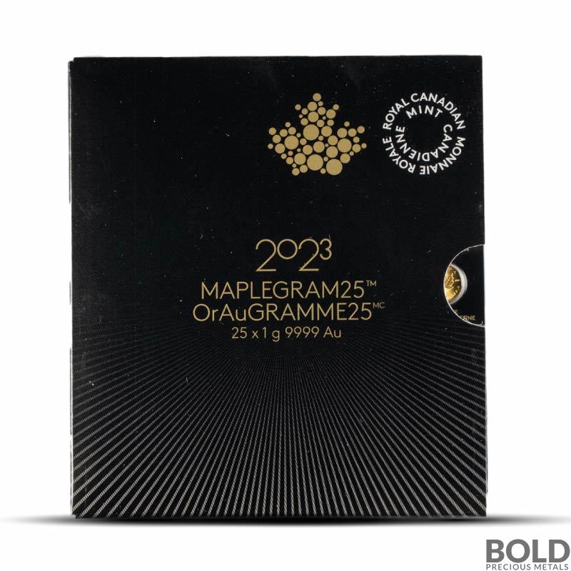 2023 Gold 25 Gram Canada Maple 25x1 Gram