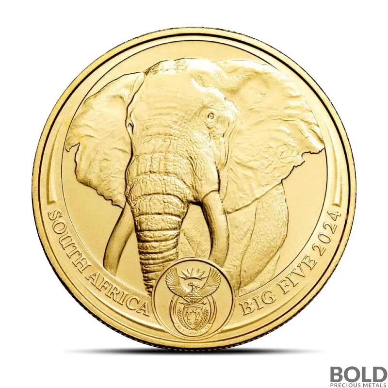 2024 1 oz South Africa: Big Five Elephant Gold Coin (BU)