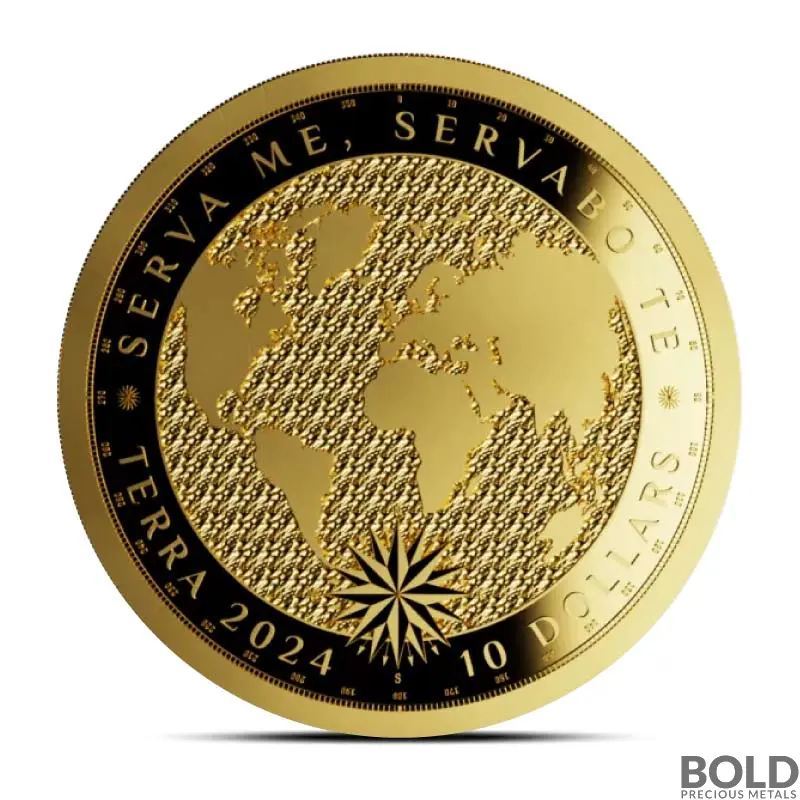 2024 1/10 oz Tokelau Terra Gold Coin (Prooflike)