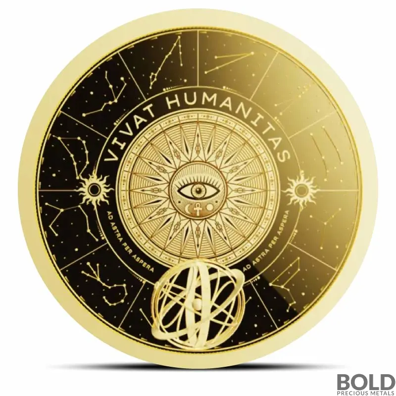 2024 1/10 oz Tokelau Vivat Humanitas Gold Coin (Prooflike)