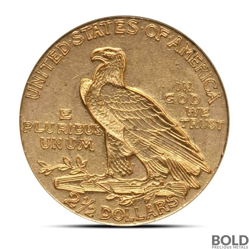 $2.50 Indian Quarter Eagle Gold Coin (XF)