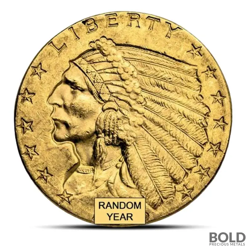 $2.50 Indian Quarter Gold Eagle Coin (BU)