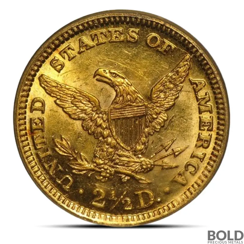 $2.50 Liberty Quarter Gold Eagle (MS61, NGC or PCGS, Random)