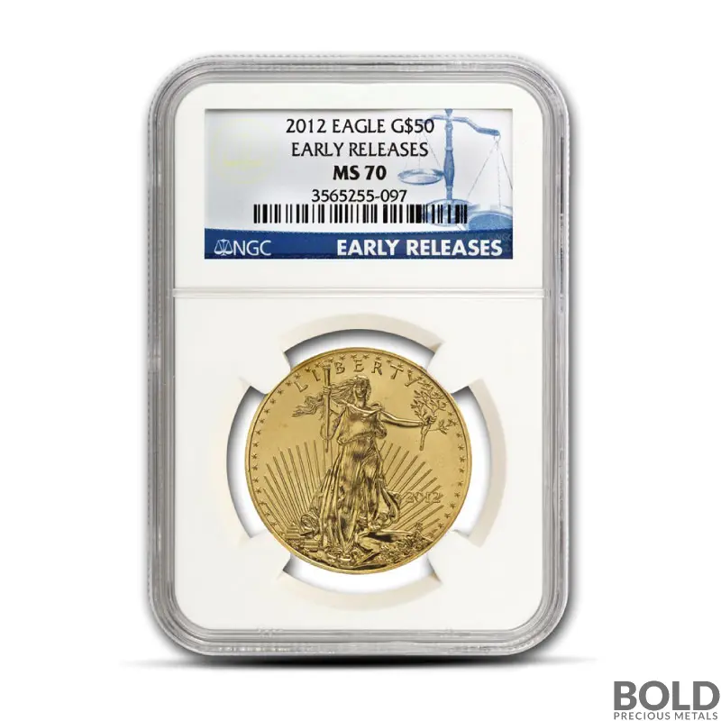 1 oz America Eagle MS70 NGC Gold Coin (Early Releases)