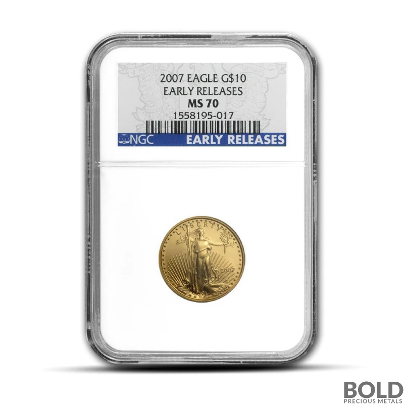 1/4 oz America Eagle MS70 NGC Gold Coin (Early Releases)