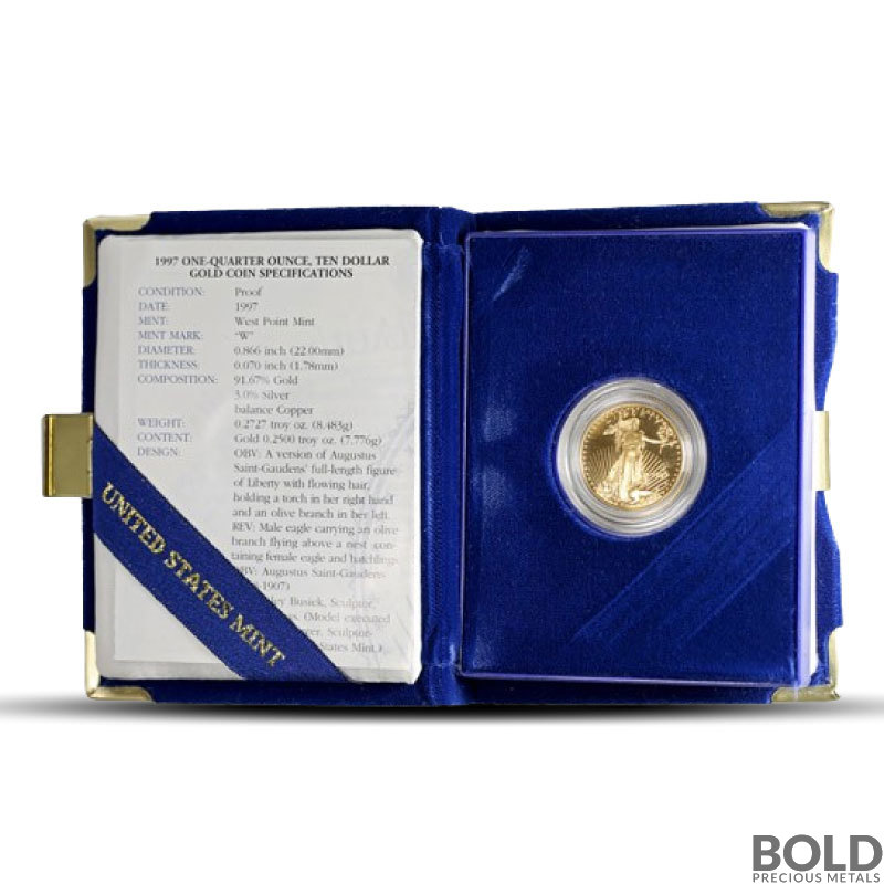 1/4 oz America Eagle Gold Proof Coin (Original Mint Box)