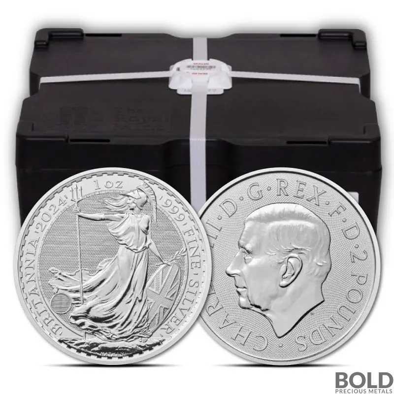 2024 1 oz British Silver Britannia Monster Box (500 Coins, BU)